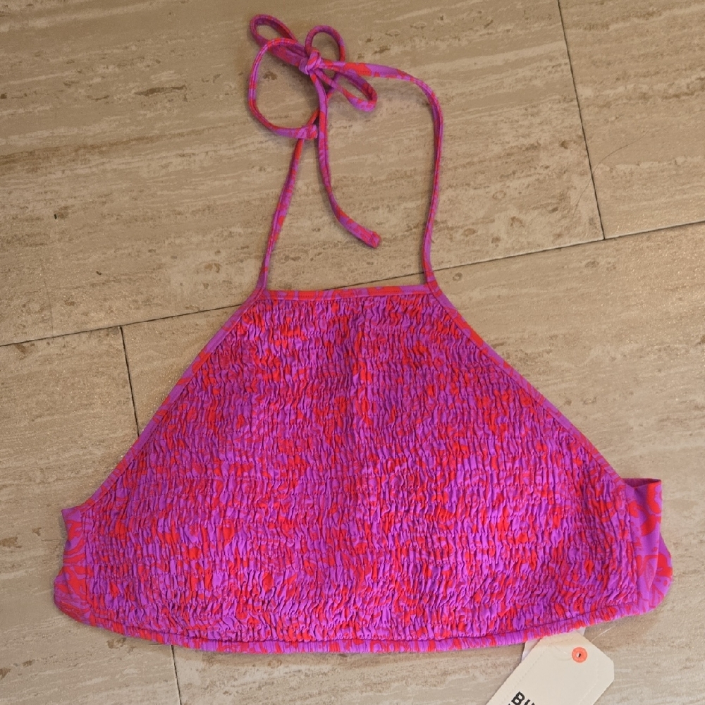 New Billabong Ruched Halter/Bikini Top